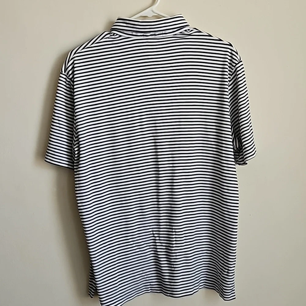 Polo ralph lauren navy blue stripe classic fit shirt size m